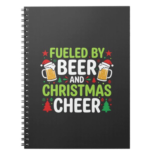 Carnet Boisson de Noël Bière Vectorielle de Fête (Devant)