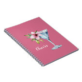 Carnet Boisson Fleur d'Hibiscus Rose Tropical (Côté Droit)