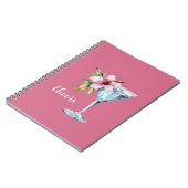 Carnet Boisson Fleur d'Hibiscus Rose Tropical (Côté gauche)