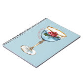 Carnet Boisson Verre Fleur Rose Rouge Bleu Or (Côté gauche)