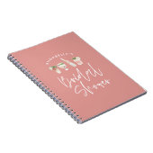 Carnet Boissons roses girly moderne douche nuptiale (Côté Droit)
