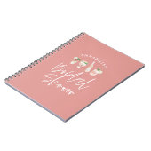 Carnet Boissons roses girly moderne douche nuptiale (Côté gauche)