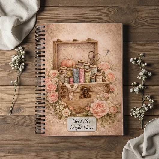 Carnet Boîte à couture vintage
