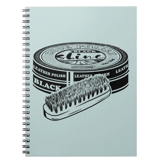 Carnet Boite de cirage à chaussures noires (Devant)