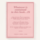 Carnet Boîte de création magique Manifestation de fille r (Devant)