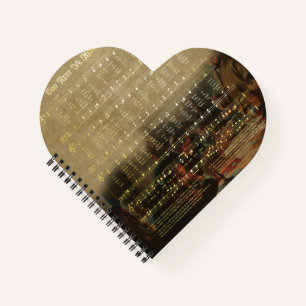 Carnet Boîte de rangement en bois pour partitions de Noël