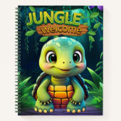 Carnet Boîte Tortue Mignonne Tortue de Jungle Bienvenue A (Devant)