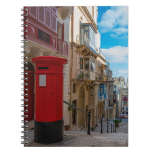 Carnet Boîte vintage rouge à Malte