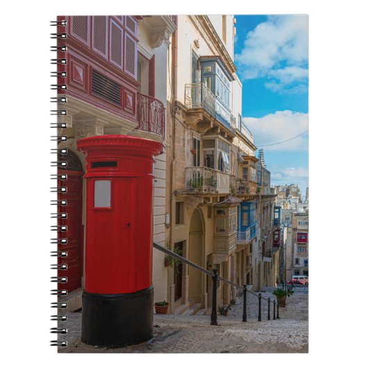 Carnet Boîte vintage rouge à Malte (Devant)