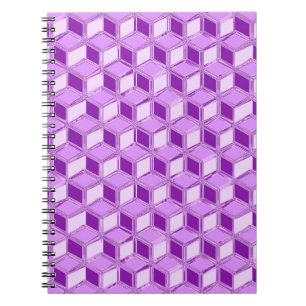 Carnet Boîtes 3D Chrome - violet pourpre