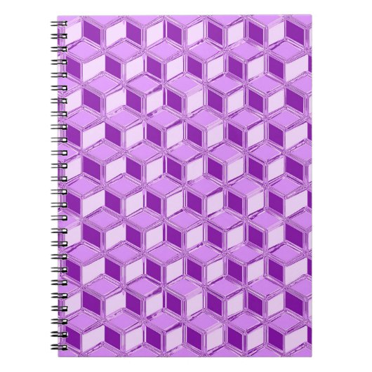 Carnet Boîtes 3D Chrome - violet pourpre (Devant)