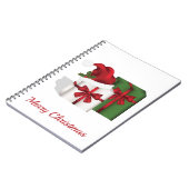 Carnet Boîtes Cadeaux Blanches Et Vertes Avec Chapeau De  (Côté gauche)