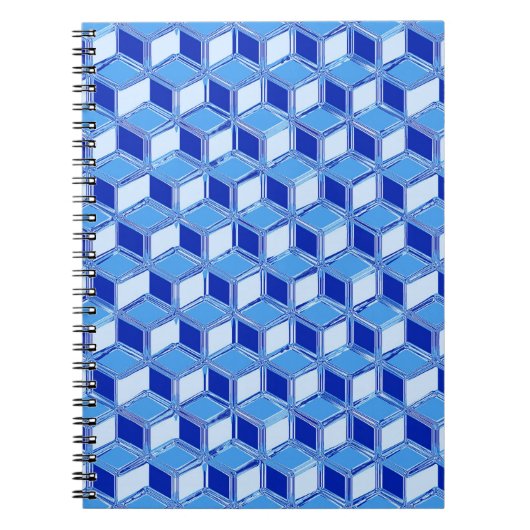 Carnet Boîtes Chrome 3-d - bleu cobalt (Devant)