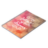 Carnet Bokeh Girly mignon suivent votre typographie de (Côté gauche)