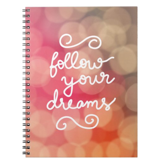 Carnet Bokeh Girly mignon suivent votre typographie de (Devant)