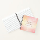 Carnet Bokeh rose chic de luxe personnalisé (Intérieur)