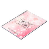 Carnet Bokeh rose simple et élégant (Côté gauche)