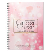 Carnet Bokeh rose simple et élégant (Devant)