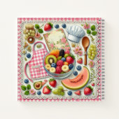 Carnet Bol de fruits entouré d'éléments de cuisine (Dos)