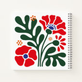 Carnet Bold Abstract Floral Notebook with Poppy Motif (Dos)