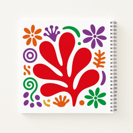 Carnet Bold Abstract Notebook Floral Matisse Style (Dos)