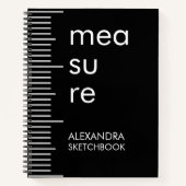 Carnet Bold Black White Measure Artist Sketchbook (Devant)