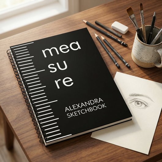 Carnet Bold Black White Measure Artist Sketchbook