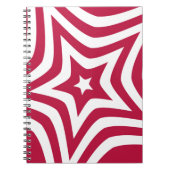 Carnet Bold & Bright Red & White Star dans un Motif vecto (Devant)