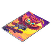 Carnet 🦉 Bold Cosmic Owl – Unleash Your Main Energy (Côté gauche)