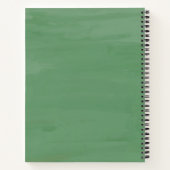 Carnet Bold Green Abstract Painterly Strawberry Recipe (Dos)