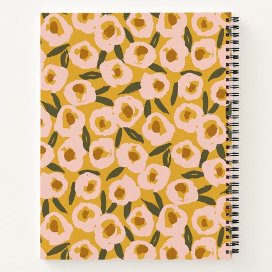 Carnet Bold Inky Floral Pattern | Hand-Drawn Botanical (Dos)