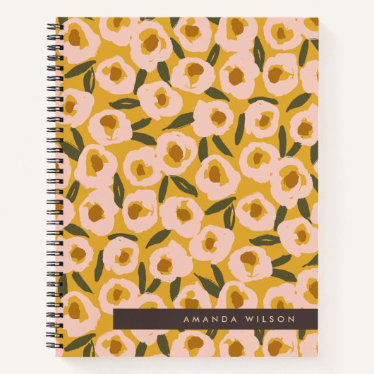 Carnet Bold Inky Floral Pattern | Hand-Drawn Botanical (Devant)