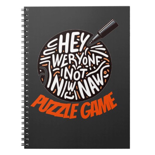 Carnet Bold Puzzle Quote Typography Art (Devant)