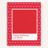 Carnet Bold Romantic Red Hearts Notebook (Devant)