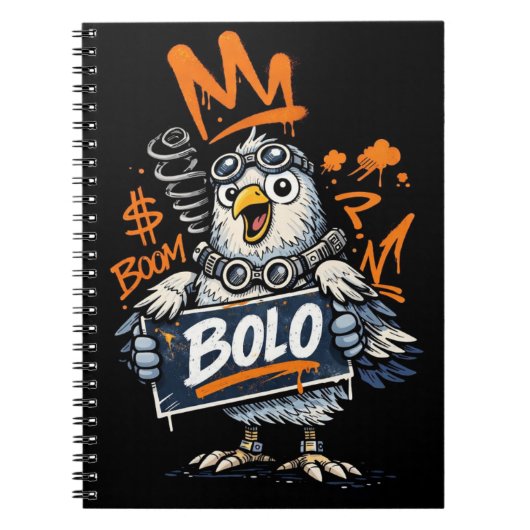 Carnet Bolo Graffiti Bird Spiral Notebook (Devant)