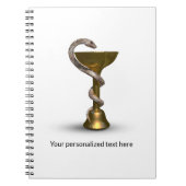 Carnet Bols de bronze Serpent médical Hygieia Caducée bla (Devant)