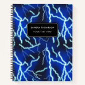 Carnet Bolt Electricity Thunderstorm Ciel nocturne (Devant)