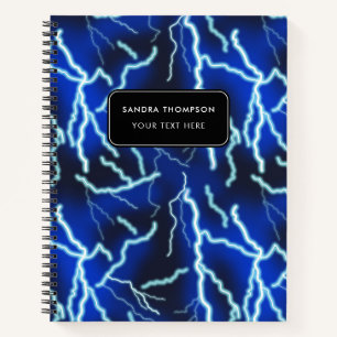 Carnet Bolt Electricity Thunderstorm Ciel nocturne