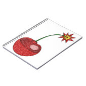Carnet Bombe cerise parties scintillant (Côté gauche)