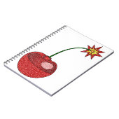 Carnet Bombe cerise parties scintillant (Côté gauche)