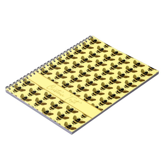 CARNET BOMBLEBEE OR BLACK BEE RÉPÉTER MOTIF JAUNE (Côté gauche)