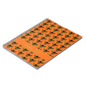 CARNET BOMBLEBEE OR BLACK BEE RÉPÉTER MOTIF ORANGE (Côté gauche)