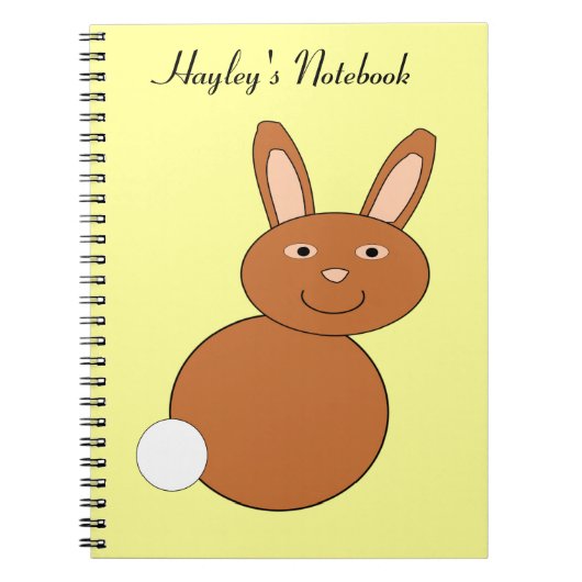 Carnet Bon lapin de Pâques Noteb personnalisable (Devant)