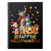 Carnet Bon thanksgiving Chat Hallothanksmas Hallothanksma (Devant)