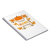 Carnet Bon thanksgiving Floral Citrouille classique T-shi (Côté Droit)