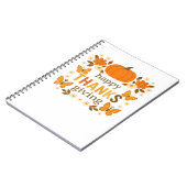 Carnet Bon thanksgiving Floral Citrouille classique T-shi (Côté gauche)