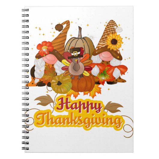 Carnet Bon thanksgiving Gnome (Devant)