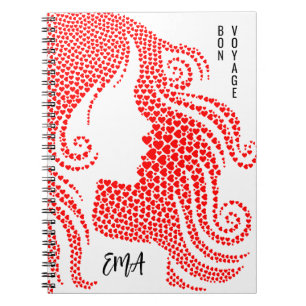 Carnet Bon Voyage Femme Silhouette dans le Monogramme des
