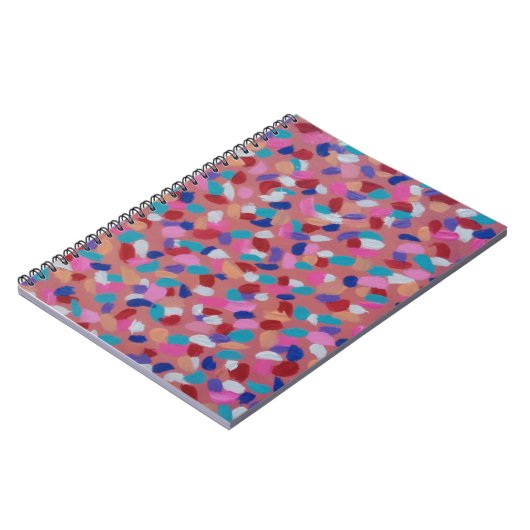 Carnet Bonbon en coton rose (Côté gauche)