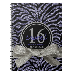 Carnet Bonbon pourpre 16 à zèbre de sembler Girly sauva